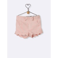 Baby's seersucker shorts - pink/white stripe