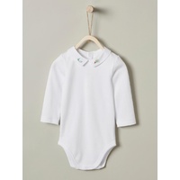 Baby's bodysuit with embroidered collar