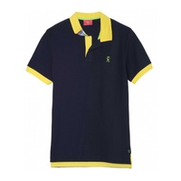 NAVY BICOLOR POLO SHIRT, Vicomte A.