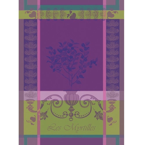 TEA TOWEL MYRTILLES VIOLET, Garnier-Thiebaut