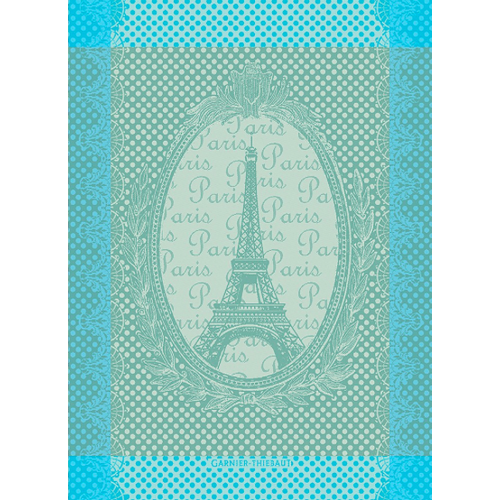 TEA TOWEL EIFFEL VINTAGE CELADON, Garnier Thiebaut