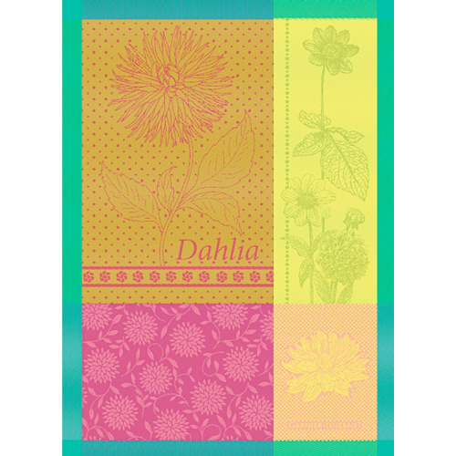 TEA TOWEL DAHLIA CITRUS, Garnier-Thiebaut