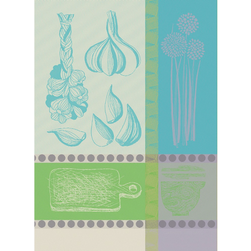TEA TOWEL GOUSSE D AIL BLEU, Garnier Thiebaut