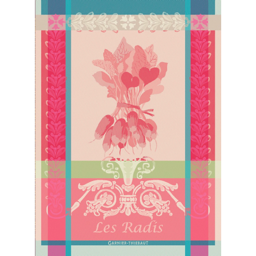 TEA TOWEL RADIS ROSE, Garnier Thiebaut