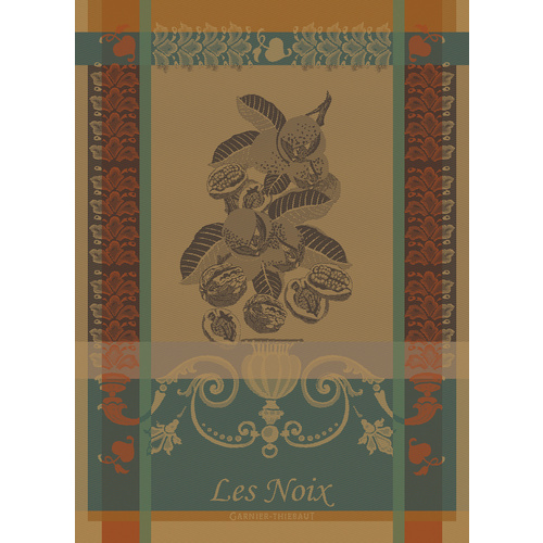 TEA TOWEL LES NOIX BRUN, Garnier Thiebaut