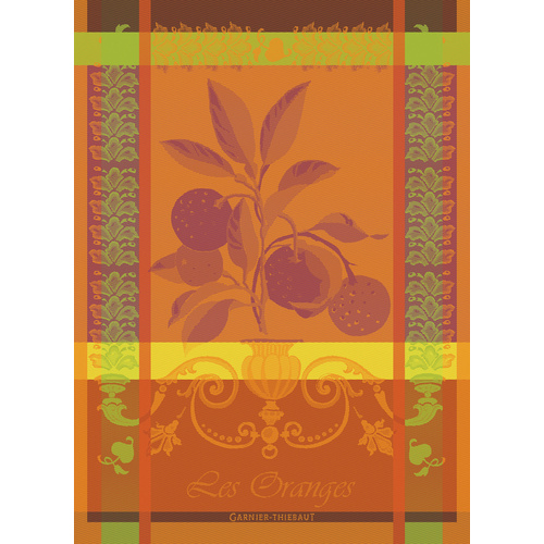 TEA TOWEL LES ORANGES SANGUINE, Garnier-Thiebaut