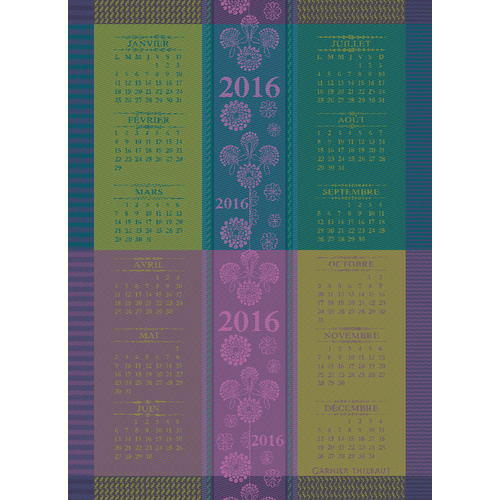 TEA TOWEL CALENDRIER 2016 PURPLE, Garnier Thiebaut