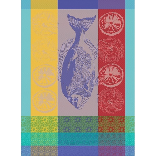 TEA TOWEL PLANCHA TURQUOISE, Garnier-Thiebaut