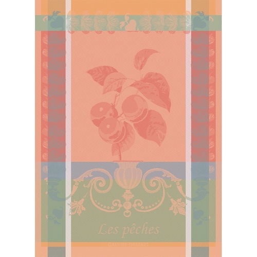 TEA TOWEL PECHES BLUSH, Garnier-Thiebaut