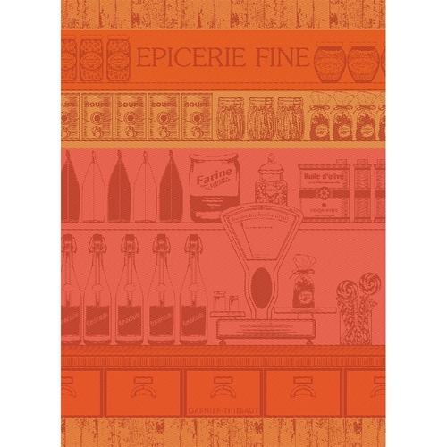TEA TOWEL EPICERIE FINE ORANGE, Garnier-Thiebaut