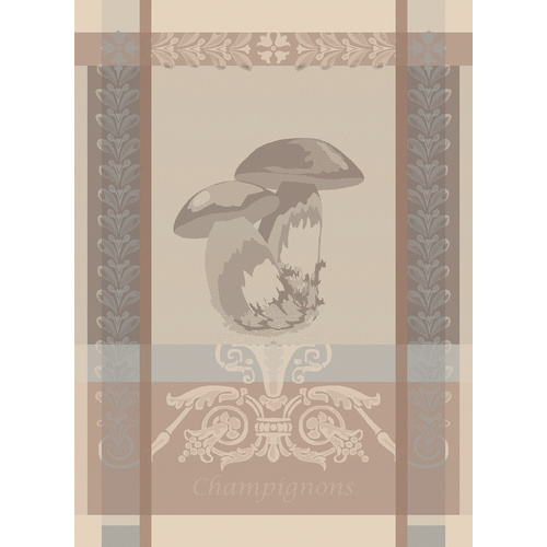 TEA TOWEL CHAMPIGNONS CREME, Garnier-Thiebaut