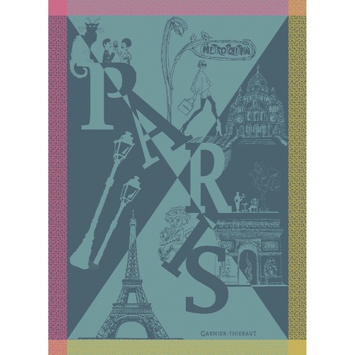 TEA TOWEL PARIS BOHEME FOLIES, Garnier-Thiebaut