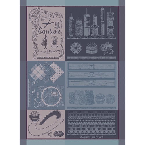 TEA TOWEL COUTURE BLEU, Garnier-Thiebaut
