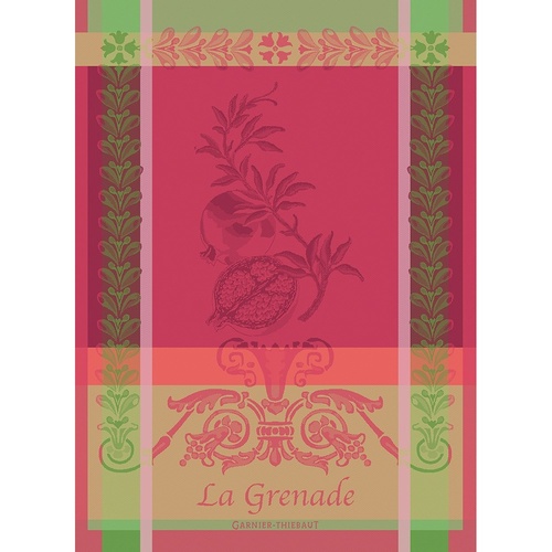 TEA TOWEL GRENADE ROSE, Garnier-Thiebaut