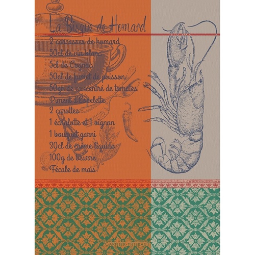 TEA TOWEL BISQUE DE HOMARD, Garnier-Thiebaut