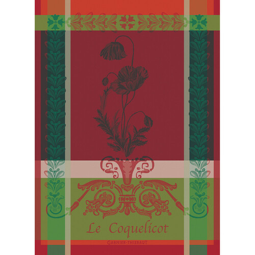 TEA TOWEL COQUELICOTS, Garnier-Thiebaut