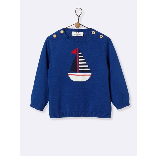 Baby's essential sweater - electric blue