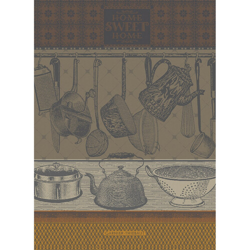 TEA TOWEL HOME SWEET HOME SAFRAN, Garnier-Thiebaut