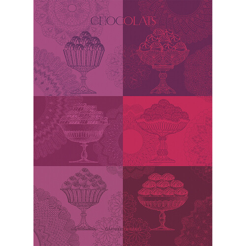 TEA TOWEL CHOCOLATS FINS PRUNE, Garnier-Thiebaut
