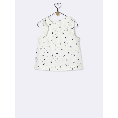 Cream printed top, Cyrillus