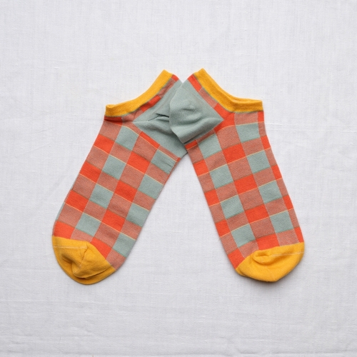 Ankle Socks Wave Checks, Bonne Maison