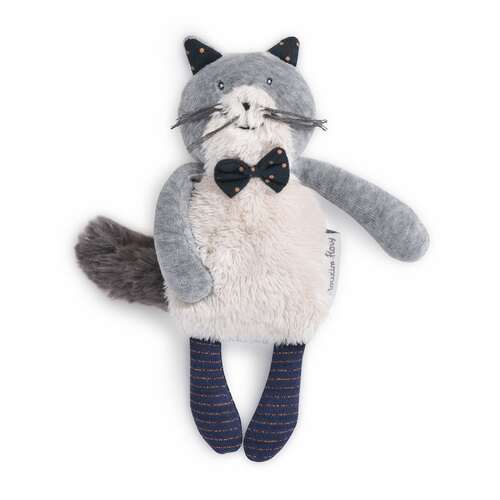 Moustaches Fernand small light grey cat