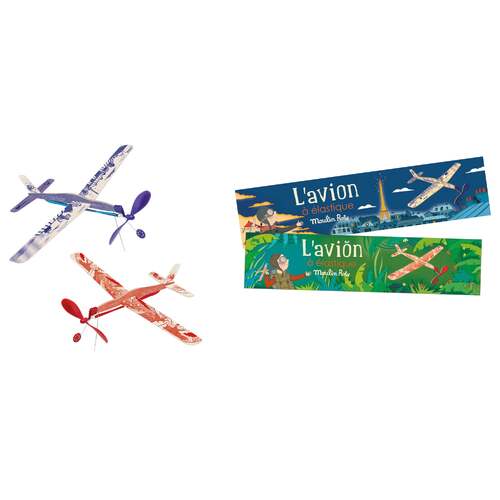 Les Petites Merveilles Rubber Band Planes Blue