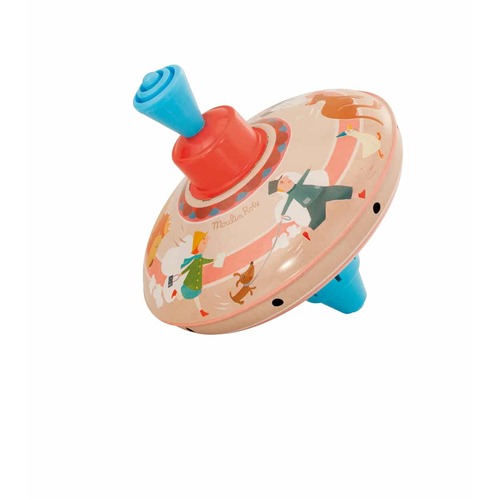 Les Jouets metal - Small metal spinning top - course