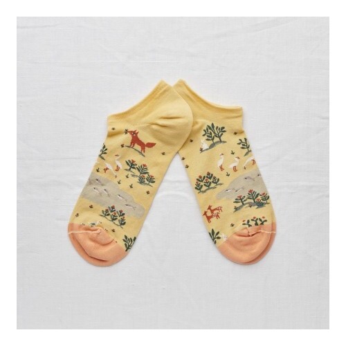 Ankle Socks Wilted Yellow Fox, Bonne Maison